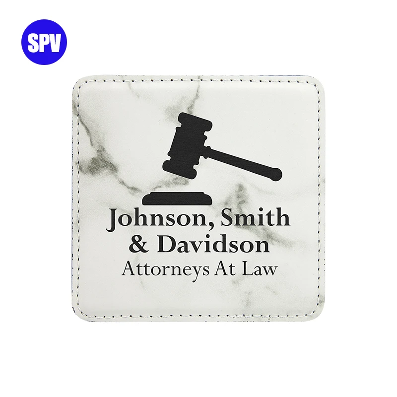 Square Laserable Leatherette Blanks Coaster For Laser Engraving