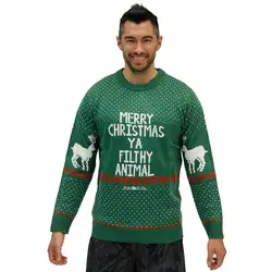 Custom Knitting Patterns Funny Crew Neck Couple Family Ugly Christmas jumper pullover Xmas Sweater For men