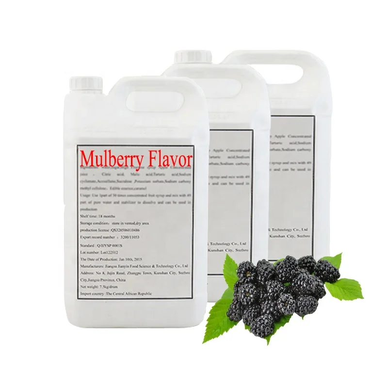 50 Times Concentrated Fruit Syrup for Mulberry Flavor Juice Drinks Beverage Factory Production