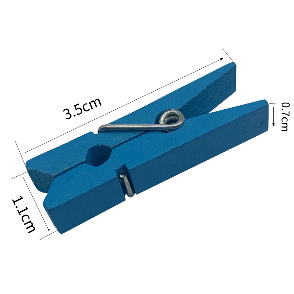 50pcs 3.5cm Nature  Wooden peg  Decorative Mini Wooden Clothes Hanging Peg Clips Mini Craft Peg