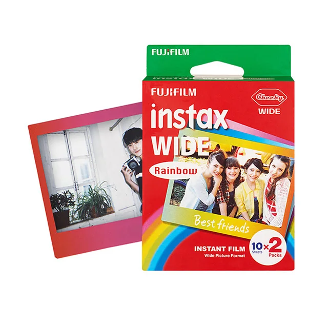 
 Лидер продаж, двойной пакет Fujifilm instax wide rainbow Instant film  