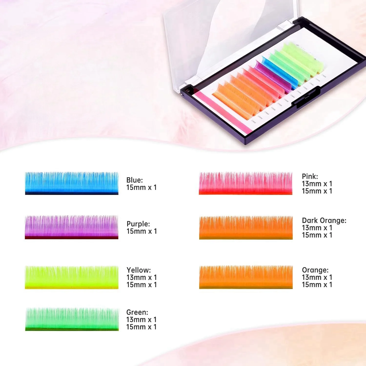 HeEan wholesale Festival Coloured Lash 0.05 0.07 Russian Wholesale Cashmere mix mega volume classic color lash extensions