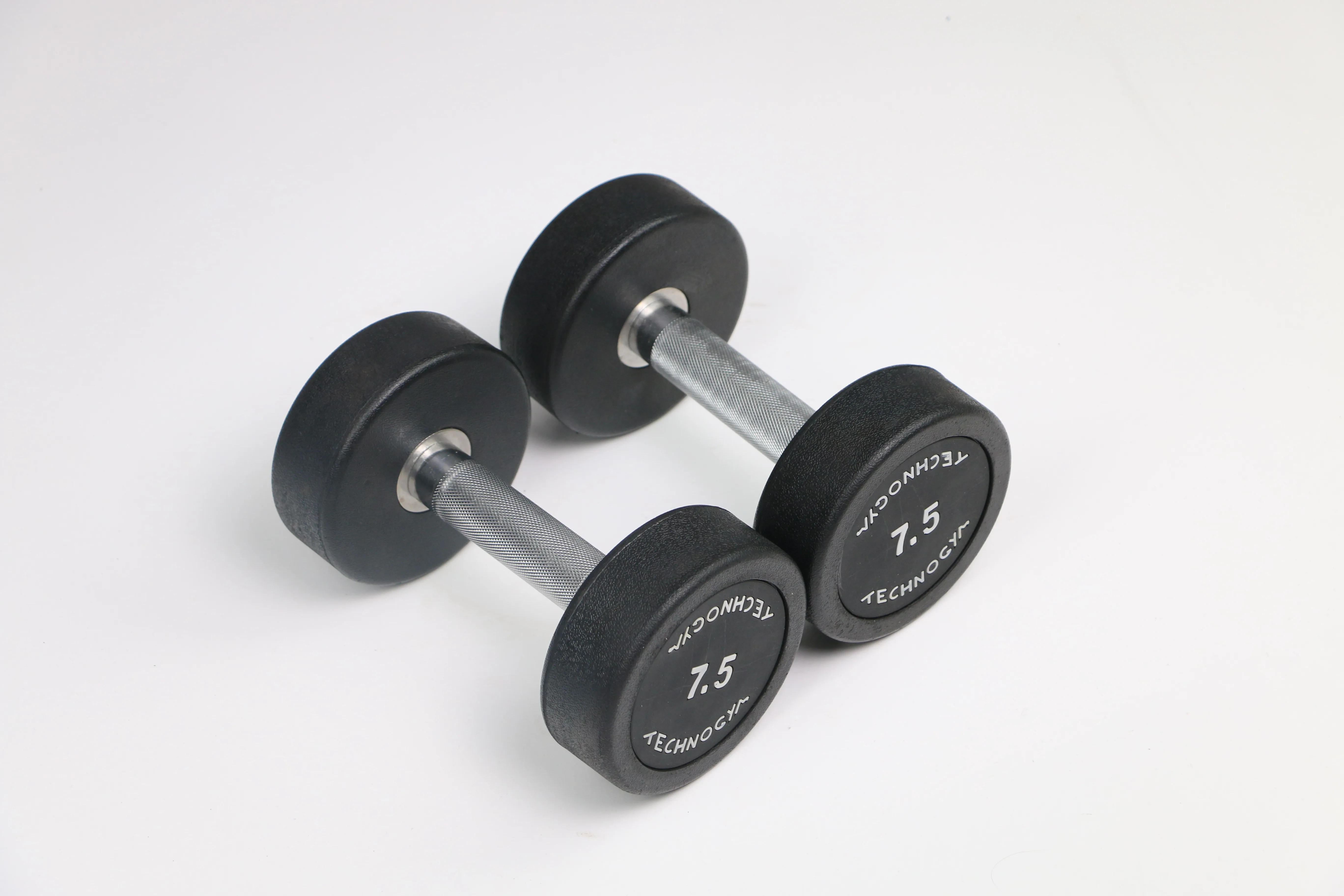 Round shape Techno Gym  Rubber Coating Gym Dumbbell Weights Rubber Round Dumbbells