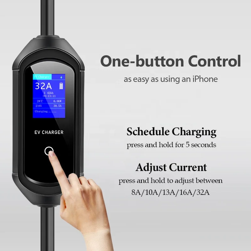Portable EV Recharger 32A 7KW Car EVSE GBT EVchargerforvwid4 ID6 Charging EV GBT Charger for ID Volkswagen Charger ID 4 Charging