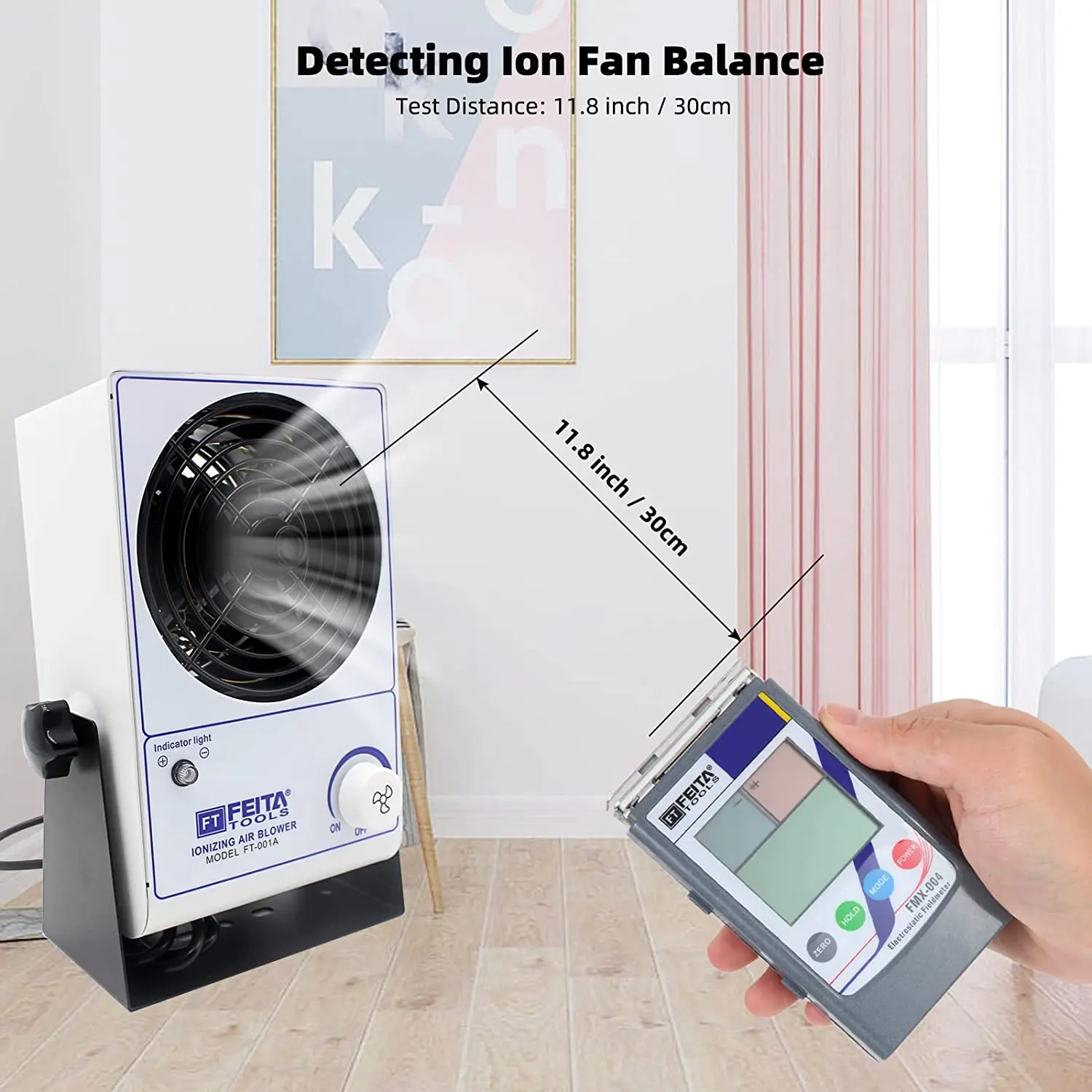 FMX-004 Portable Infrared Antistatic Field Detection Meter Test