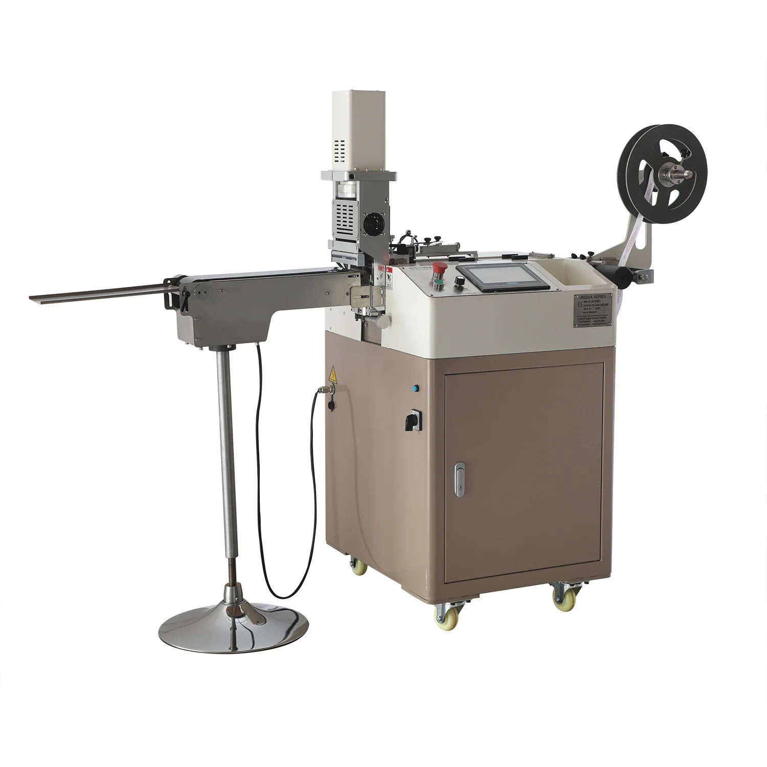 JC-3080 800pcs/min Automatic Nylon Woven Label Garment Polyester Satin Ribbon Ultrasonic Label Cutting Machine