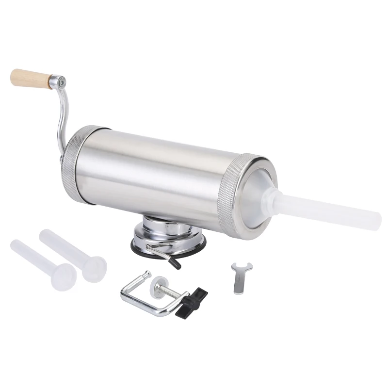 5 LBS Horizontal Stainless Steel Sausage Stuffer Meat Filler