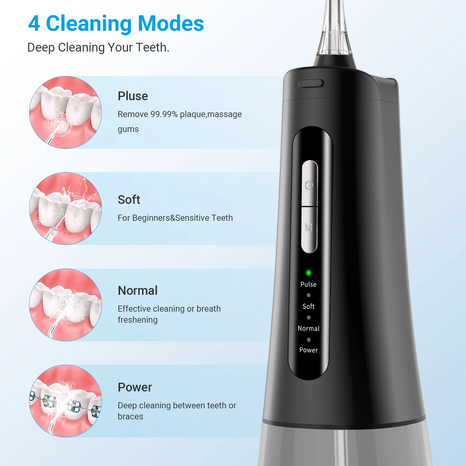 Portable Oral Irrgator Teeth Cleaner Cleaning Dental Water Flosser Teeth Tooth Cleaner Machine Water Thread