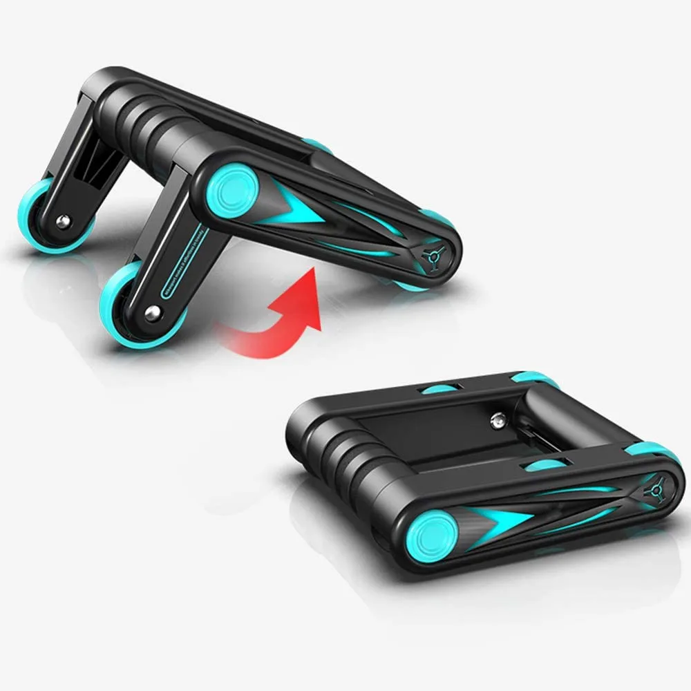 2022 Hot Sale Muscle Roller Wheel Push Up Bars Core Strength Abdominal Trainer Ab Home Gym Fitness Equipment