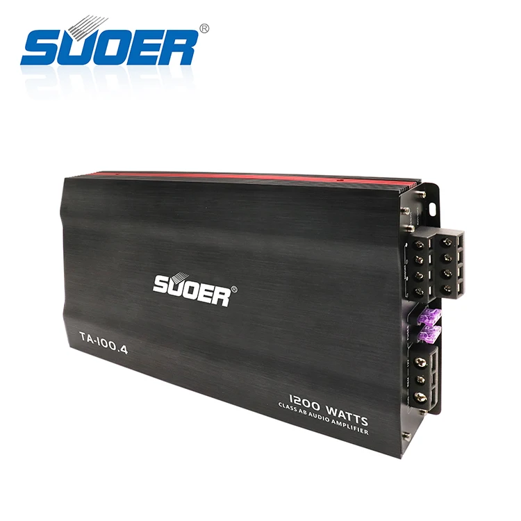 Автомобильный усилитель Suoer TA-100 4 полночастотный 4-канальный 4*100 Вт автомобильный мощности класса