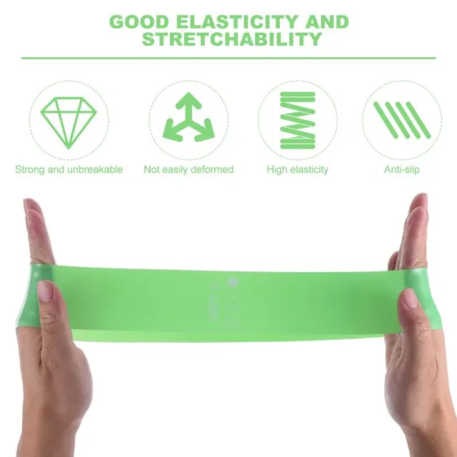 Libenli 5 Pack 12-Inch Long High Elastic Gym Yoga Sports Loop Workout Training Colorful Rubber Latex Stretch Band Wholesale