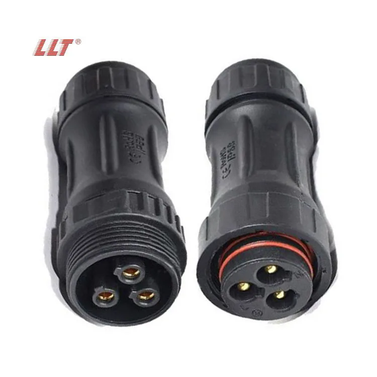 LLT M45 IP68 high current 70A 3pin 4 pin waterproof connector Plug and socket LED Power wire cable connectors