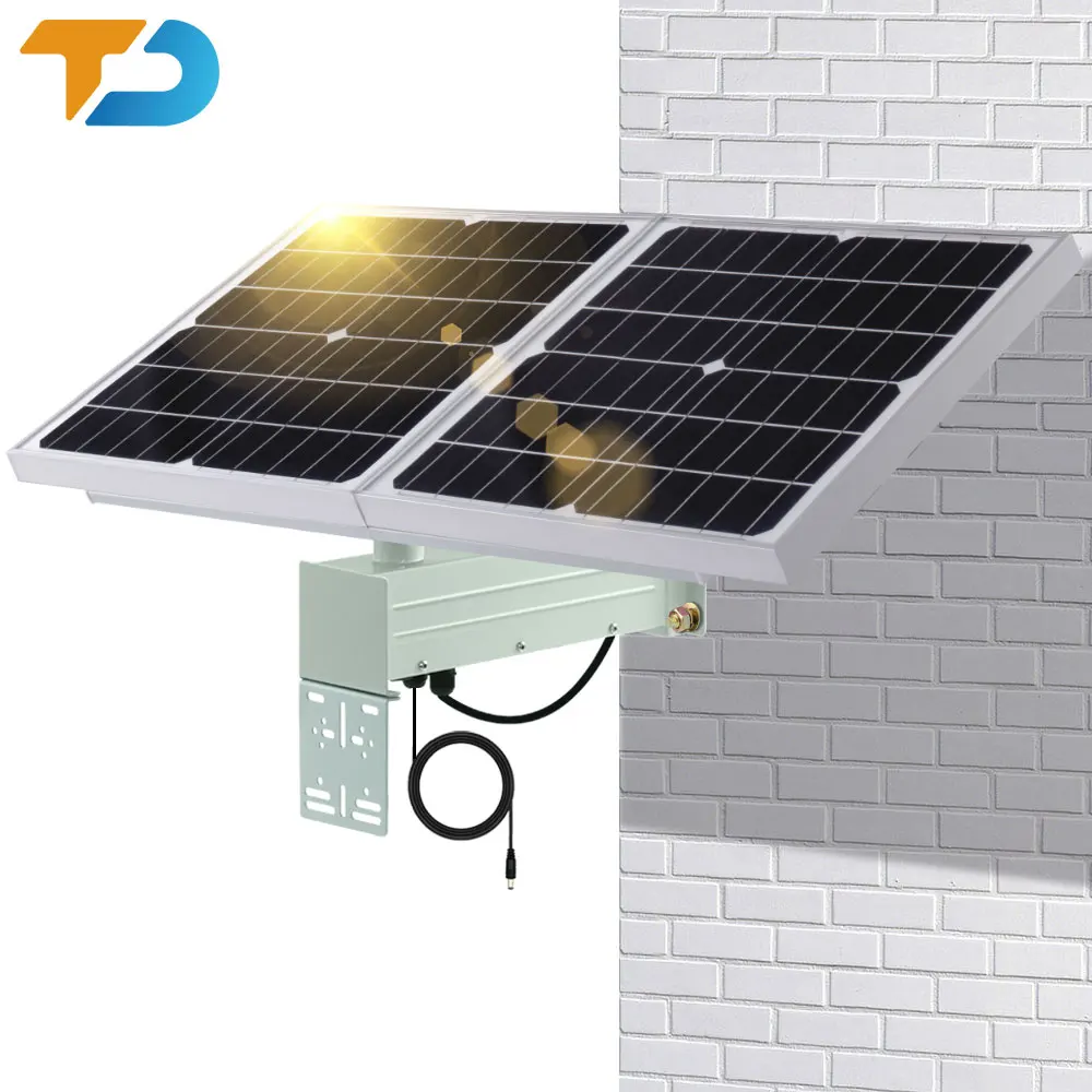 TecDeft Off-the-shelf IP67 solar cell generator 40w 5v12v solar power supply system for industrial wireless monitoring