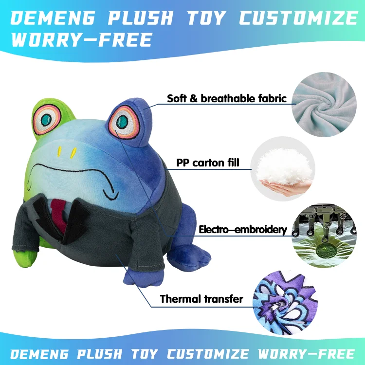 Custom Cartoon Figure Toy Plushy Animal Pillow Doll Soft Stuffed Toy Manufacturer