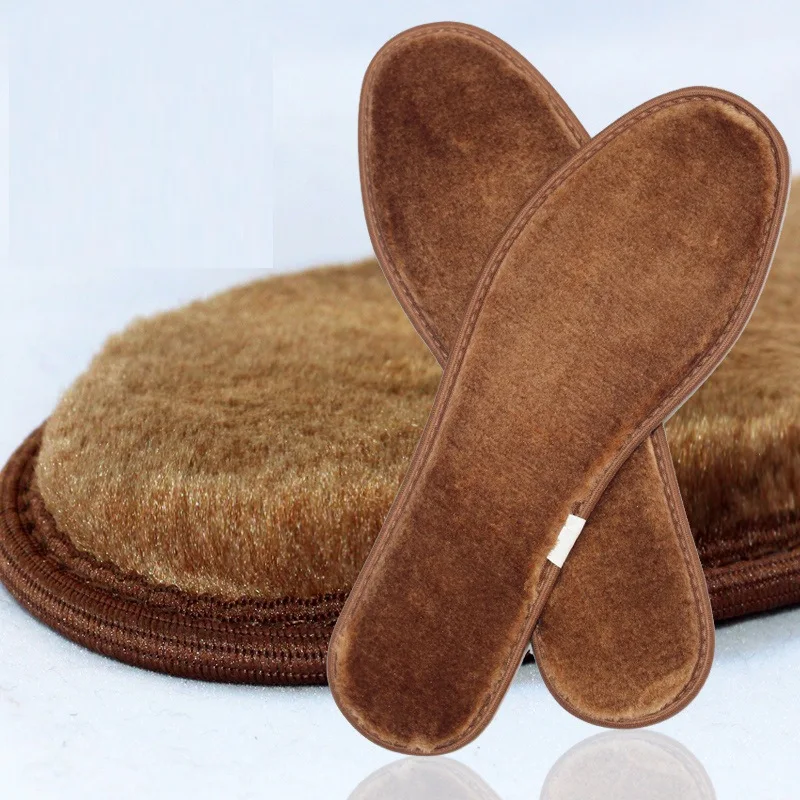 Winter Thick Warm Plush Insoles for Men Women Bamboo Charcoal Anti-Odor Shoes Pad Warm Fluffy Fleece Shoes Inserts