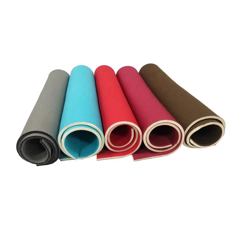 Cheap Price High Elastic 2mm 3mm SBR Polyester Neoprene Fabric Rubber Sheet Roll