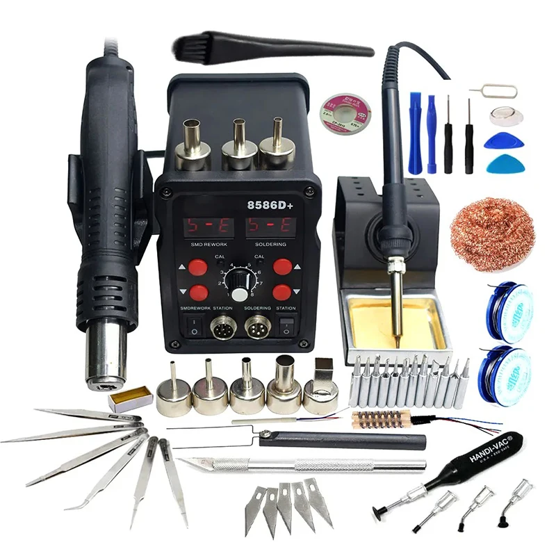 Professional Mobile Phone Welding Repair Tools 2 In 1 Soldering Iron Station 700W SMD BGA Hot Air Rework Soldering Station