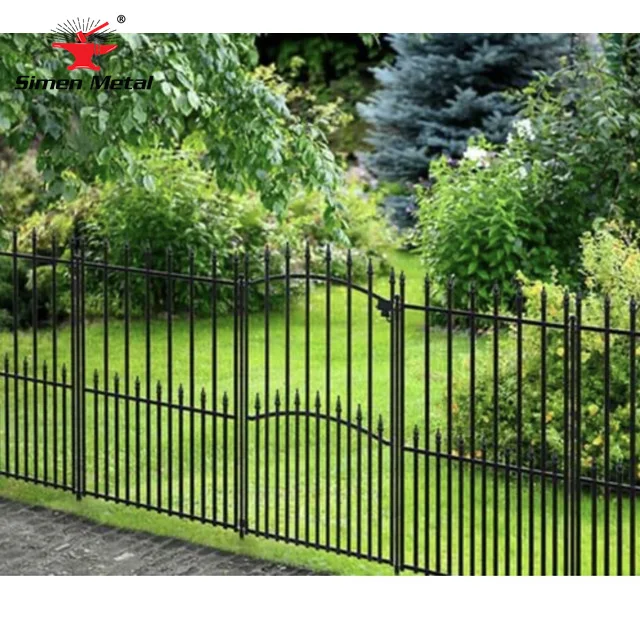 American Top 200 sale wrought iron metal fence decorative garden fence easy storage and handling