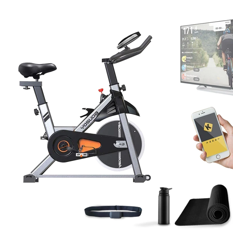 Oem indoor cycling smart spin bikes Hot sale flywheel home fitness stationary bikes for gym