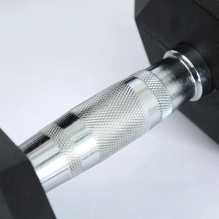 Gym  Black Rubber Hexagonal Dumbbells Weights In 1kg  50kg LBS Hex Dumbbell Set