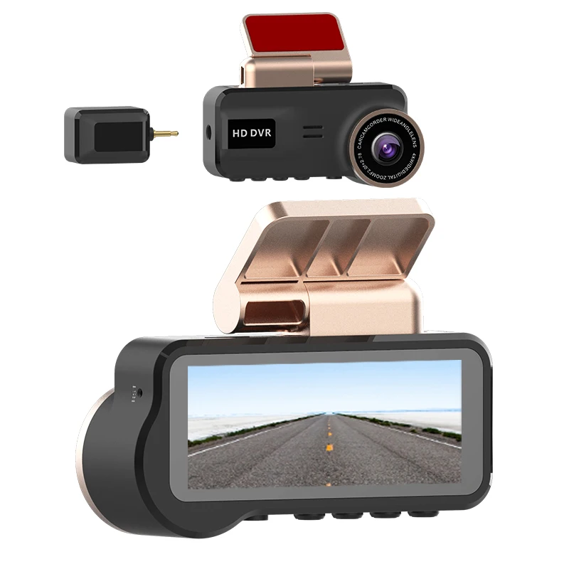 wireless dash cam front and rear wifi dashcam with app 1080p dual car dash cameras 360 degree auto interior camaras para carros