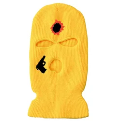 Wholesale Personalized Embroidery Full Face Cover 3 Holes CS Bandit Knitted Hats Balaclava Ski M asks