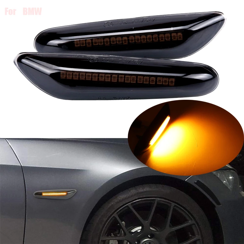 Автомобильный Светодиодный Боковой указатель поворота для bmw E81 E82 E87 E88 E90 E91 E92 E93 18smd 3528 нединамические светодиодные боковые габаритные