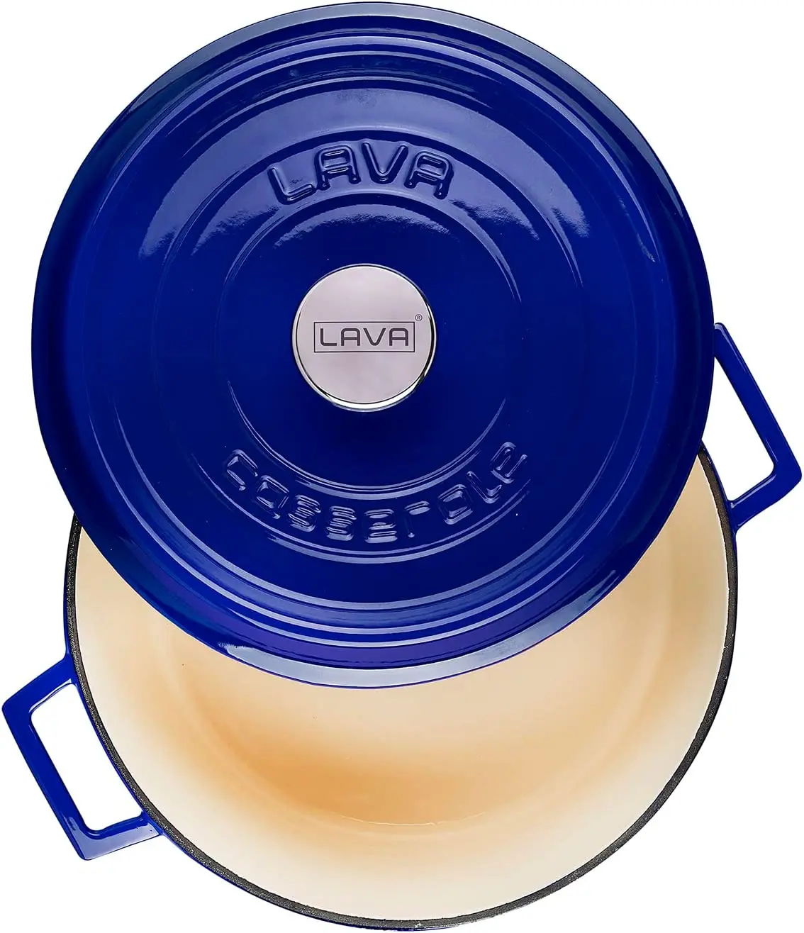 Blue Enameled Cast Iron Dutch Oven