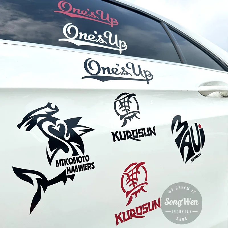 UV Resist Waterproof Custom Decal Race Car Stickers 3D Bumper Windshield Car Decoration Stickers Car Logo Sticker Decal