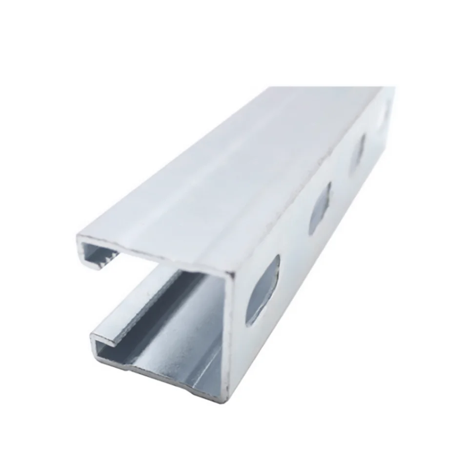 galvanized slotted solar panel support steel profile c channel