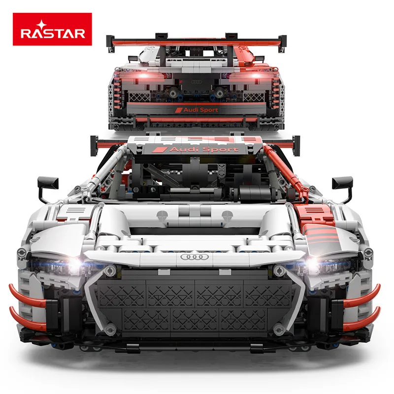 Starlight Audi R8 building block racing car 99300 genuine car model adult high difficulty particle assembly boy toy