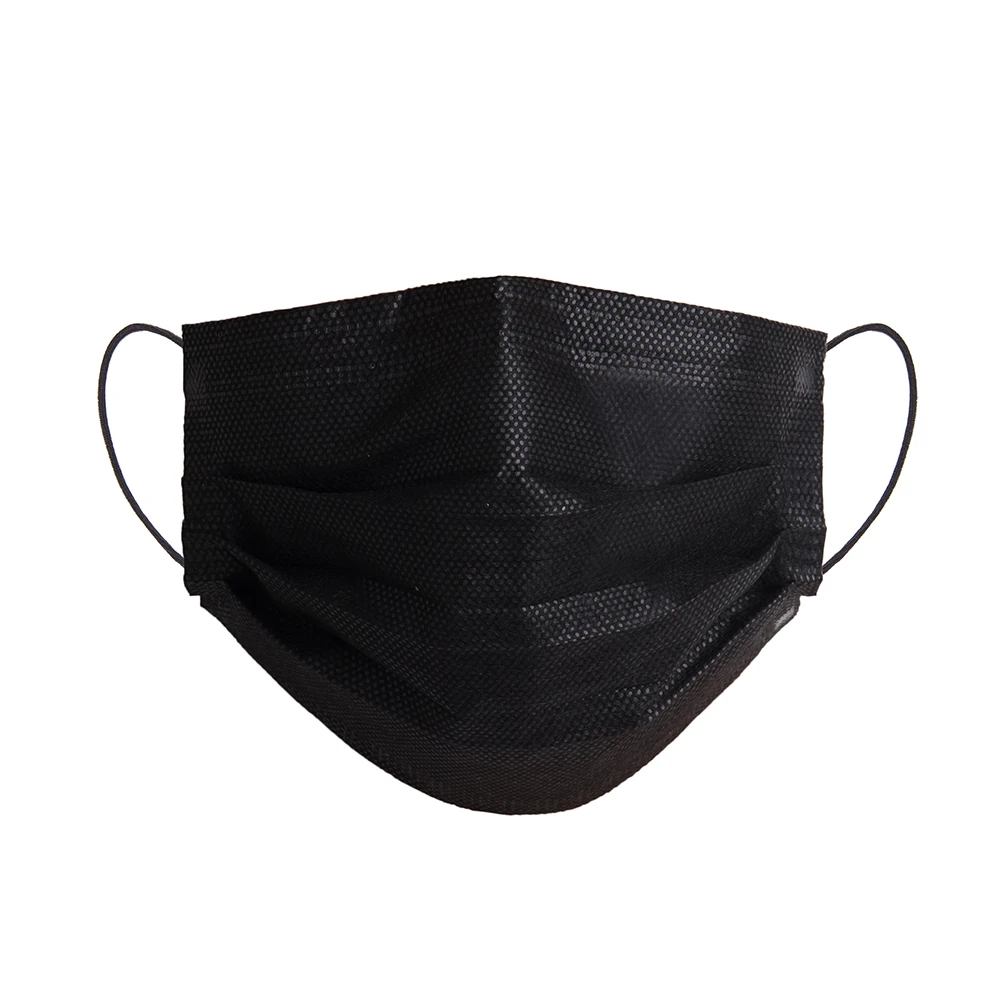 Haixin Health disposable 3 ply black medical masks nonwoven dust mask with ISO certification