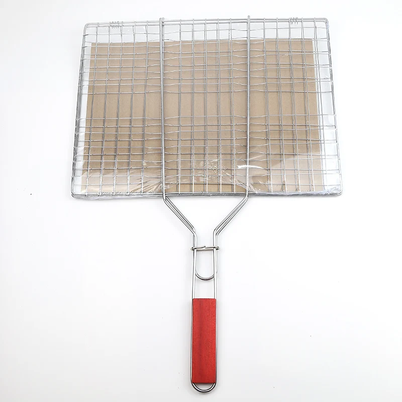 Сетка для гриля портативные аксессуары барбекю инструменты корзина сетка из проволоки со съемной ручкой