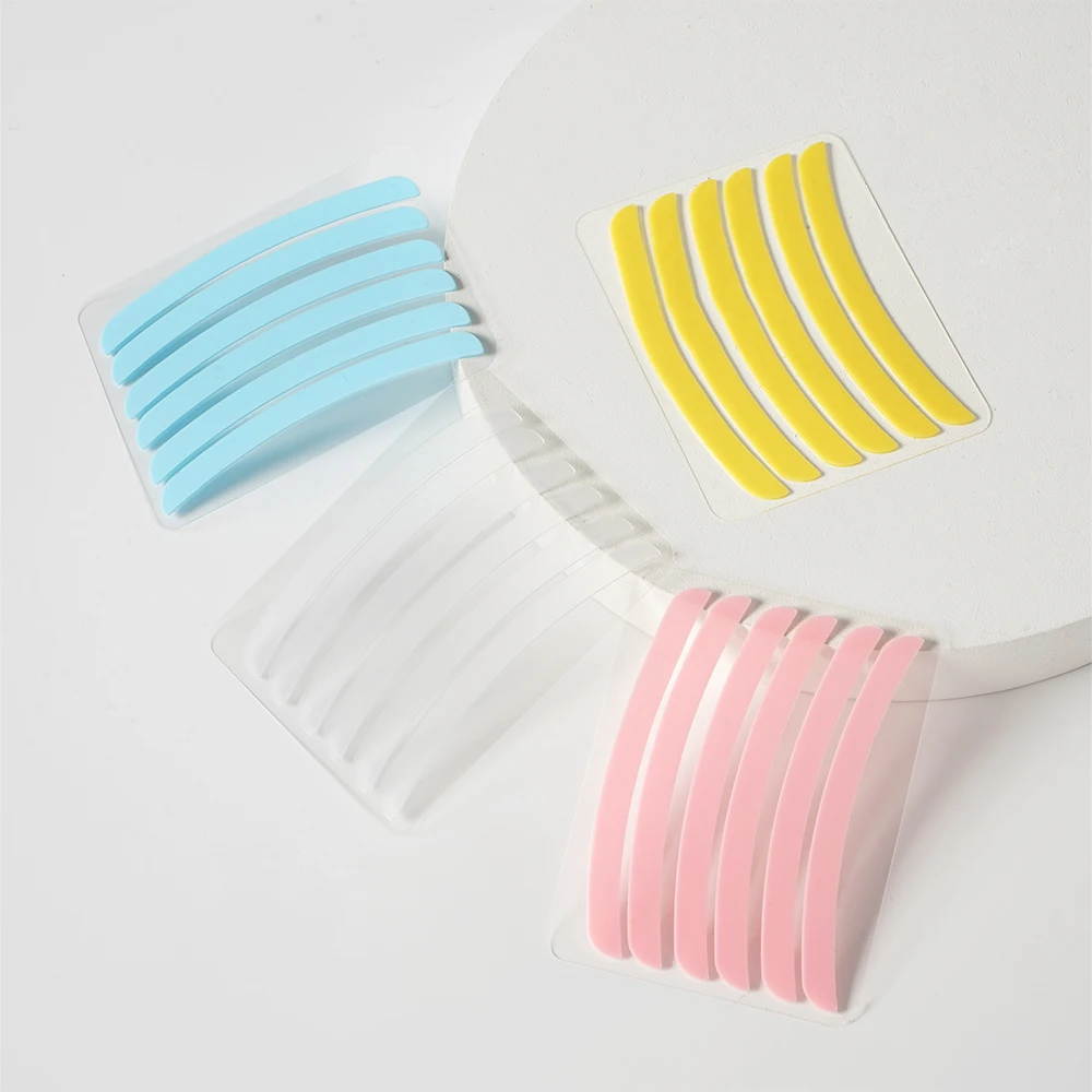 Hot Sales Rainbow Color Anti-puffiness Silicone Eyelash Lift Pads 6 Pairs Eye Lash Perm Rods Reusable Lash Lift Ribbons