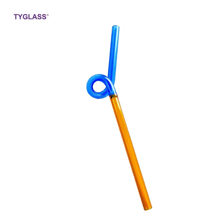 Factory wholesale bar environmental protection glass straws reusable 8mm high borosilicate glass straws custom logo