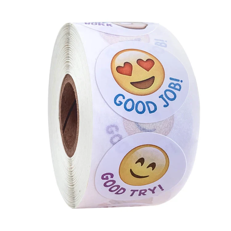 
Custom chemical adhesive label sticker roll No smoking printed label paper 