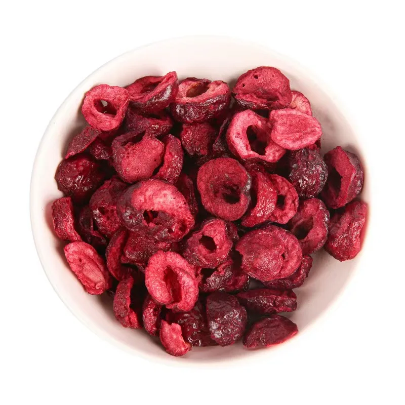 Freeze-Dried Cherry and Berries Crispy Fragrant Healthy Nutrition Sour Sweet Vacuum Lyophilization Wholesale
