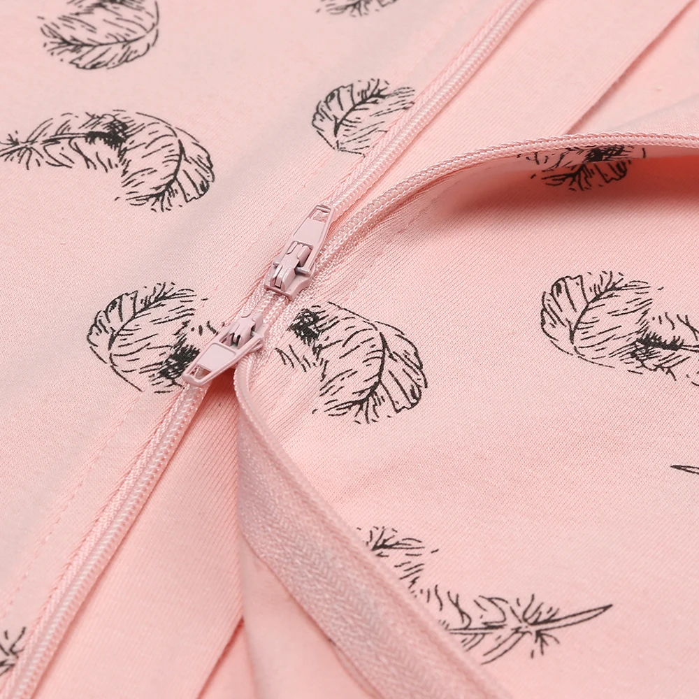 Комбинезоны для маленьких девочек, пижама на двойной молнии, пижама из органического хлопка, Одежда для новорожденных