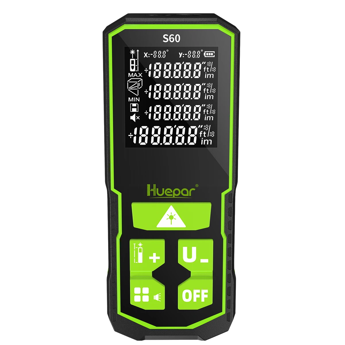 Huepar S60 Multifunction Portable Smart Laser Measure Mini Laser Distance Measurer Meter Measurement