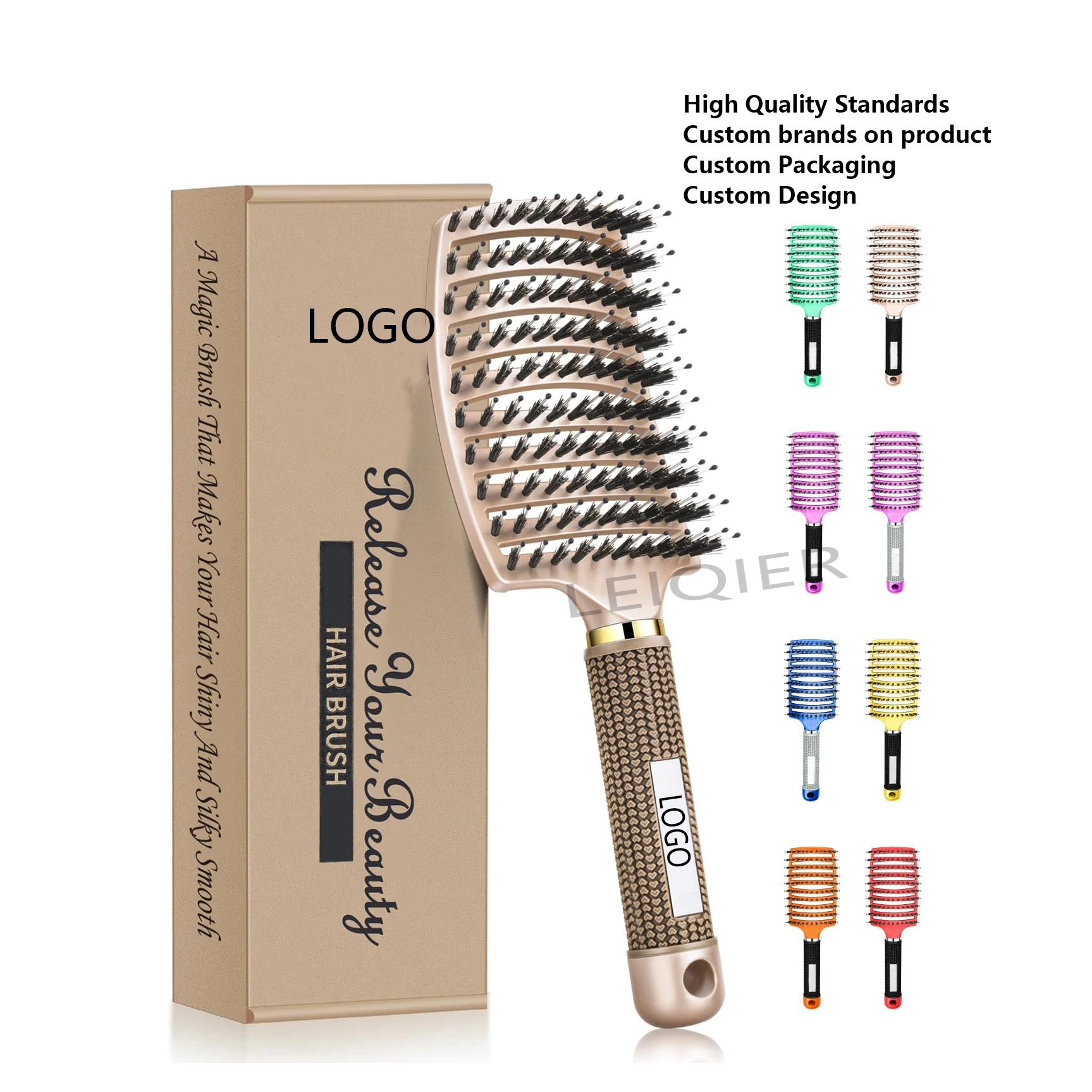 Кисточка для волос с логотипом