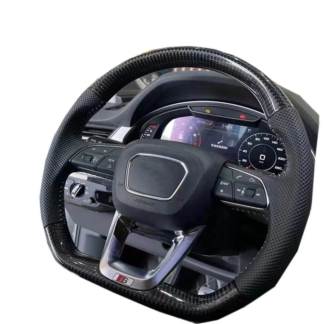 Custom Led Carbon Fiber Steering Wheel for Audi A1 A3 S3 RS3 A4 S4 RS4 A5 S5 RS5 A6 S6 RS6 A7 S7 RS7