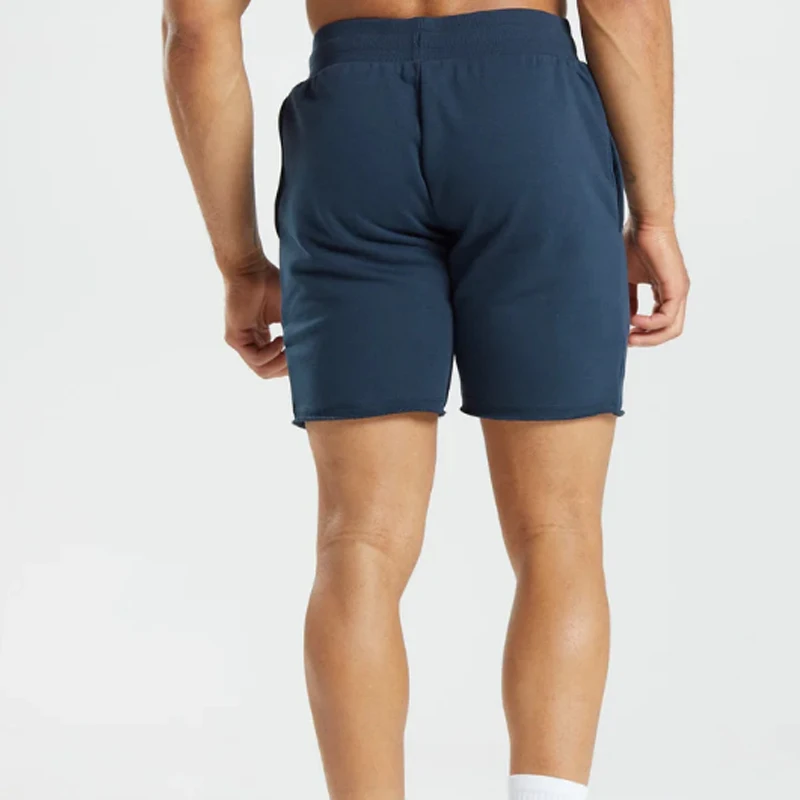 Slim Fit Gym Shorts Mens Cotton Spandex Shorts French Terry Shorts For Men