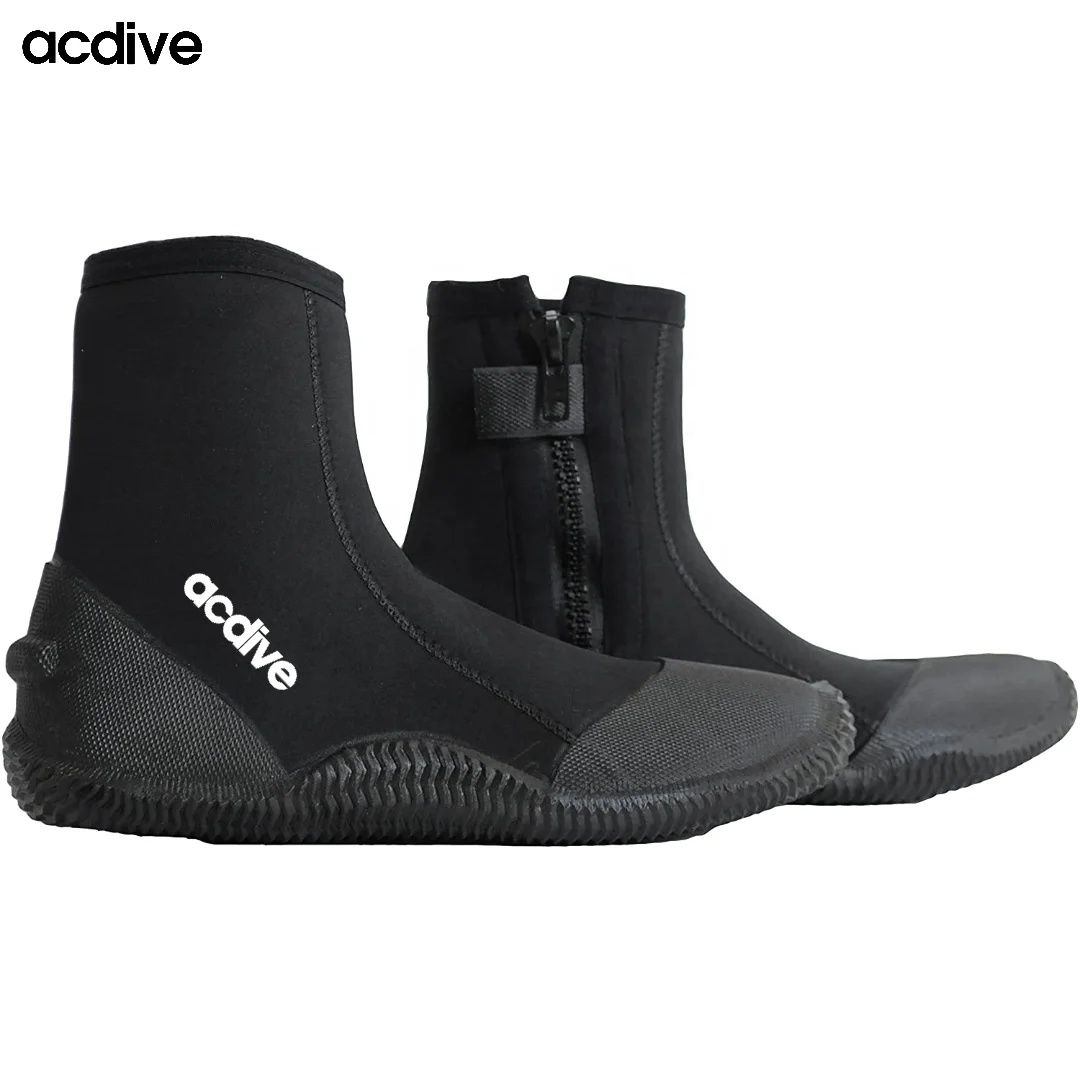 Popular 5mm Durable Vulcanized Neoprene Surfing Diving Fishing Adult Water Sports Anti-Slip Thermal Boot