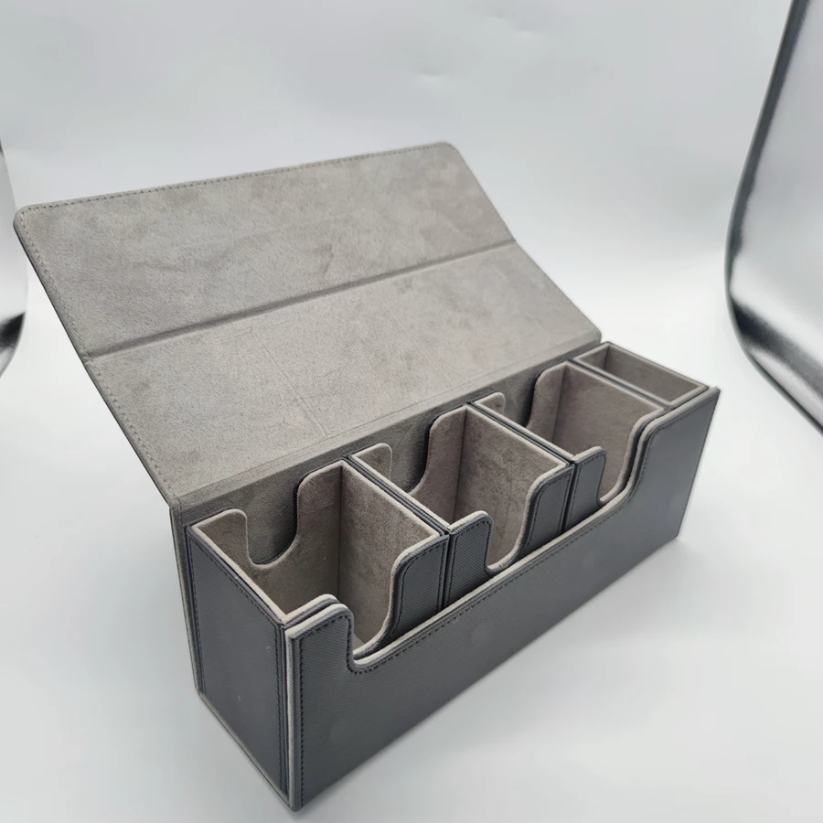 Customizable Card Deck Box For MTG  Pu Leather  4in1storage box TCG  Yugioh League of Legends Large capacity detachable deck box