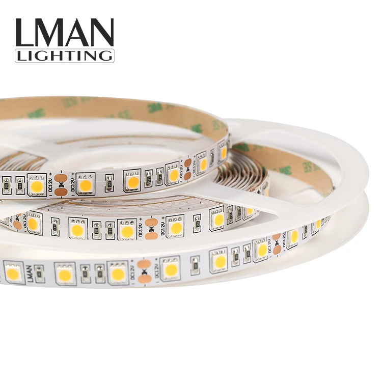 Factory Price Flexible IP20 Smd 5050 60leds/m 10mm Width Dc12v 24v 10w Indoor Living Room Bedroom Led Strip Light