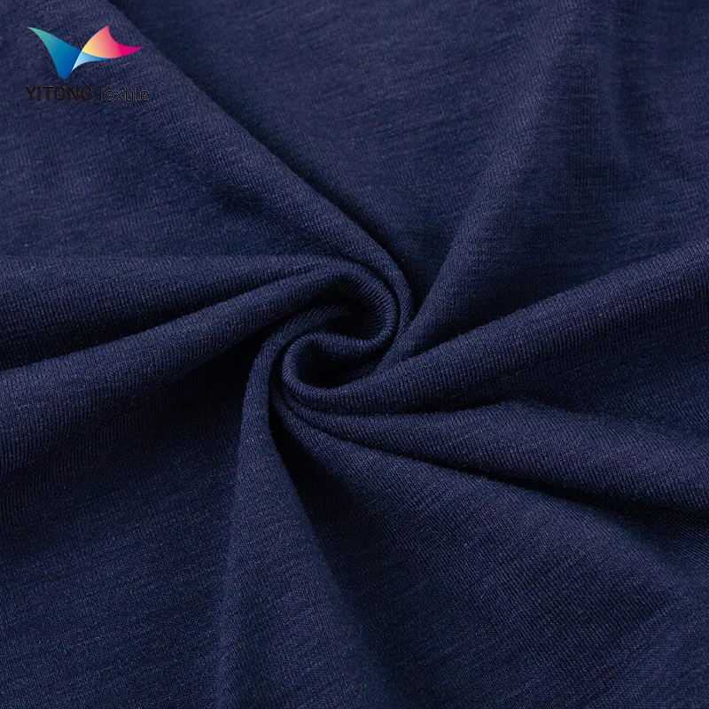 Поставщик ткани 180 gsm Merino шерстяная нейлоновая трикотажная ткань 59% 31% шерсть 10% спандекс для термобелья