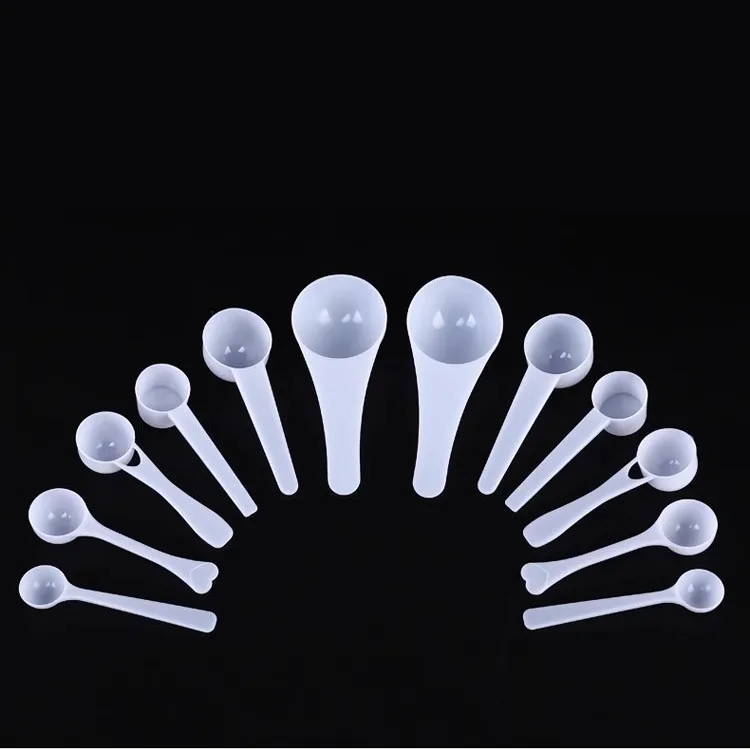 Clear measuring spoon with scale for liquid or powder  food grade PP spoon new product ideas 2024