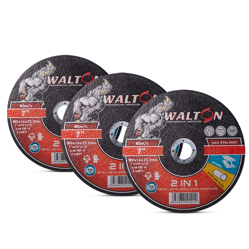 Factory price 7 inch 180x1.6x22.2mm Cutting Disc Abrasive Cutting Disc for metal and inox