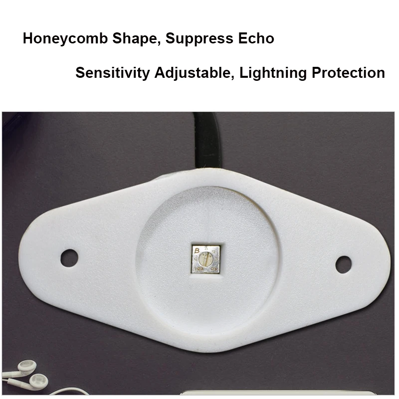 CCTV Microphone Audio Input Wide Range Audio Pick Up Sound Device For Security  DVR  Cameras Surveillance Monitor