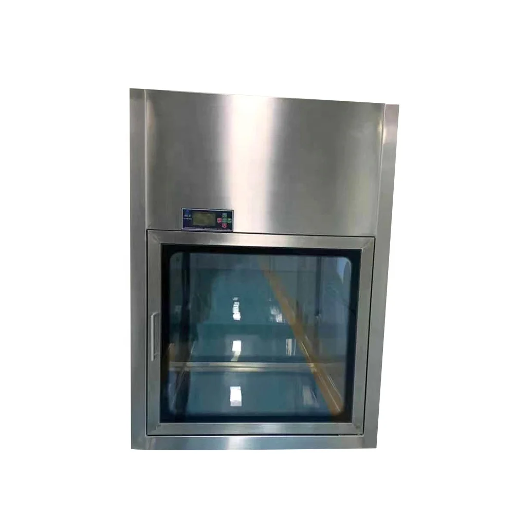 
Pass box for clean room with electronic interlock 